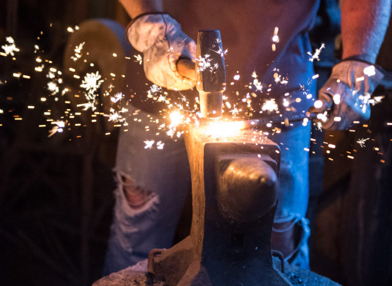 Blacksmith artisan is old-school cool